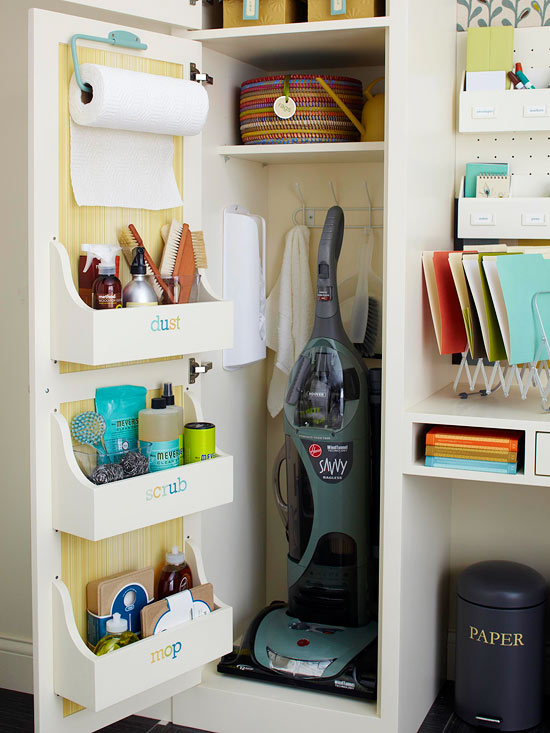 Clever Cleaning Closet // 5 Spaces you are Probably Not Maximizing // simplyspaced.com