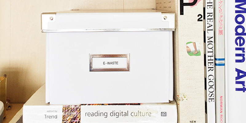 Start an “E-Waste” Box In Your Home // 5 “Out of the Box” Ways to Simplify at Home // simplyspaced.com