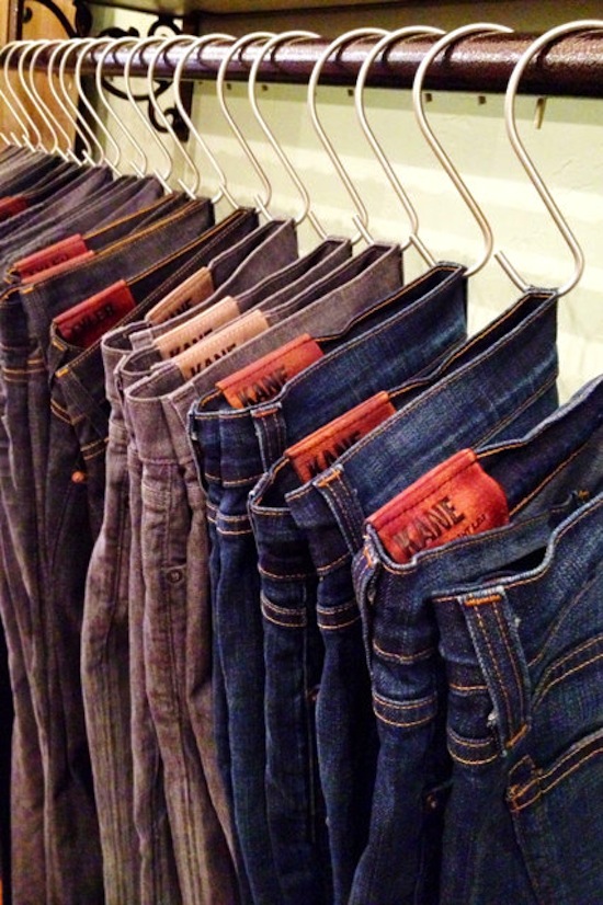 S-Hooks for Pants // 14 ways to Organize with S-Hooks // simplyspaced.com
