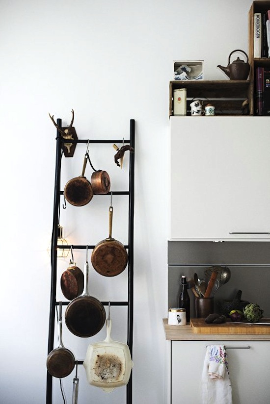 S-Hooks for Pots and Pans // 14 ways to Organize with S-Hooks // simplyspaced.com