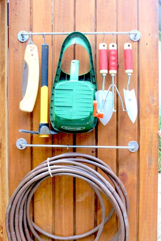 S-Hooks for Gardening Supplies // 14 ways to Organize with S-Hooks // simplyspaced.com