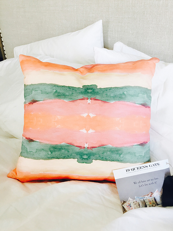 19 Queens Gate, the Adorable Pillow Made From Kids Art// Display Kids Artwork with Style // simplyspaced.com
