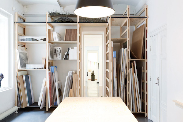Have a Functional Storage Space For Your Finished Work // 12 Creative Spaces for the Organized Artist // simplyspaced.com