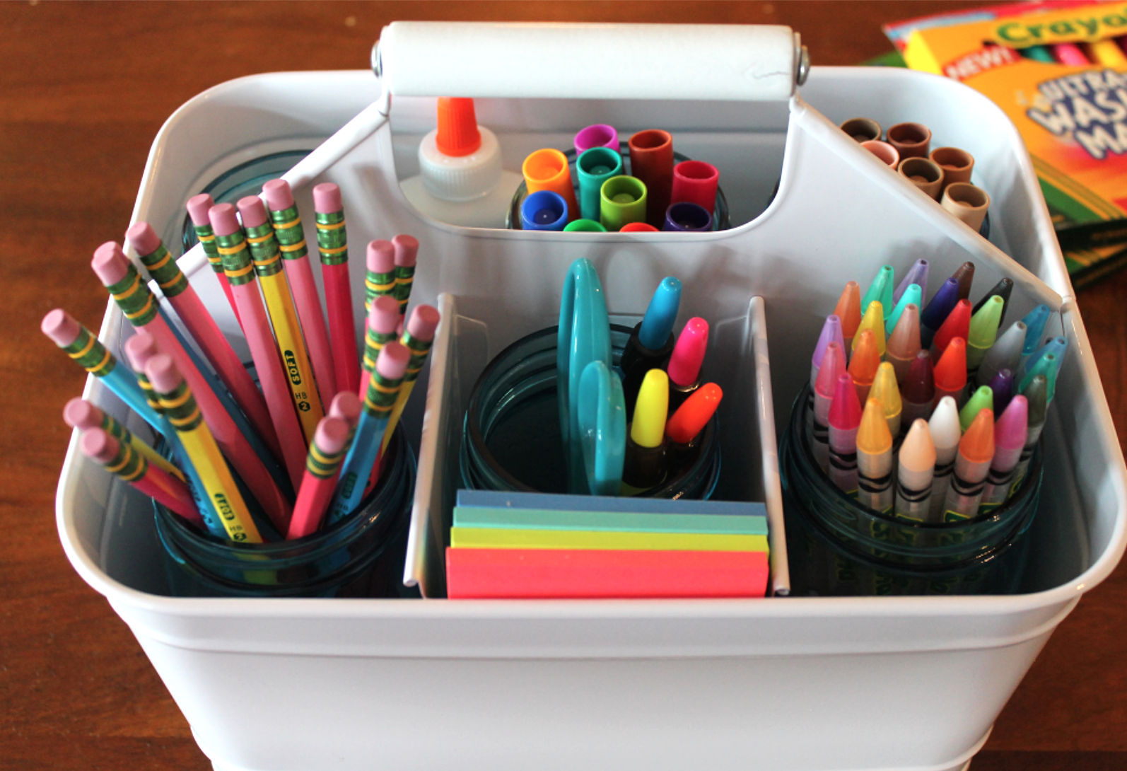 Homework Station // 7 Strategies for Staying Organized for Back to School // simplyspaced.com