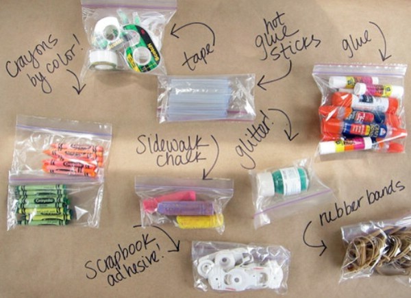 DIY ziploc bag organizer