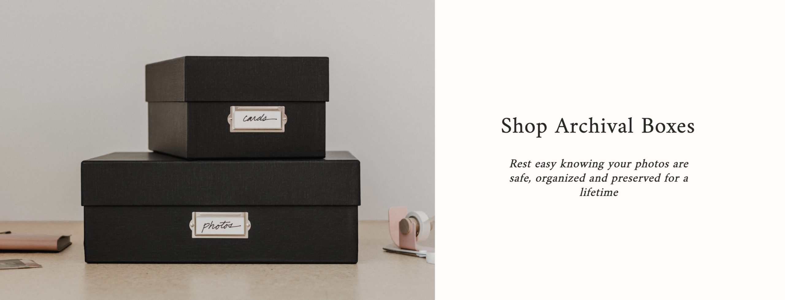 Simply Spaced archival photo boxes