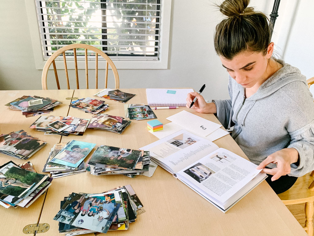 Nicole organizing her printed photo collection using the Simply Spaced 3 step Method