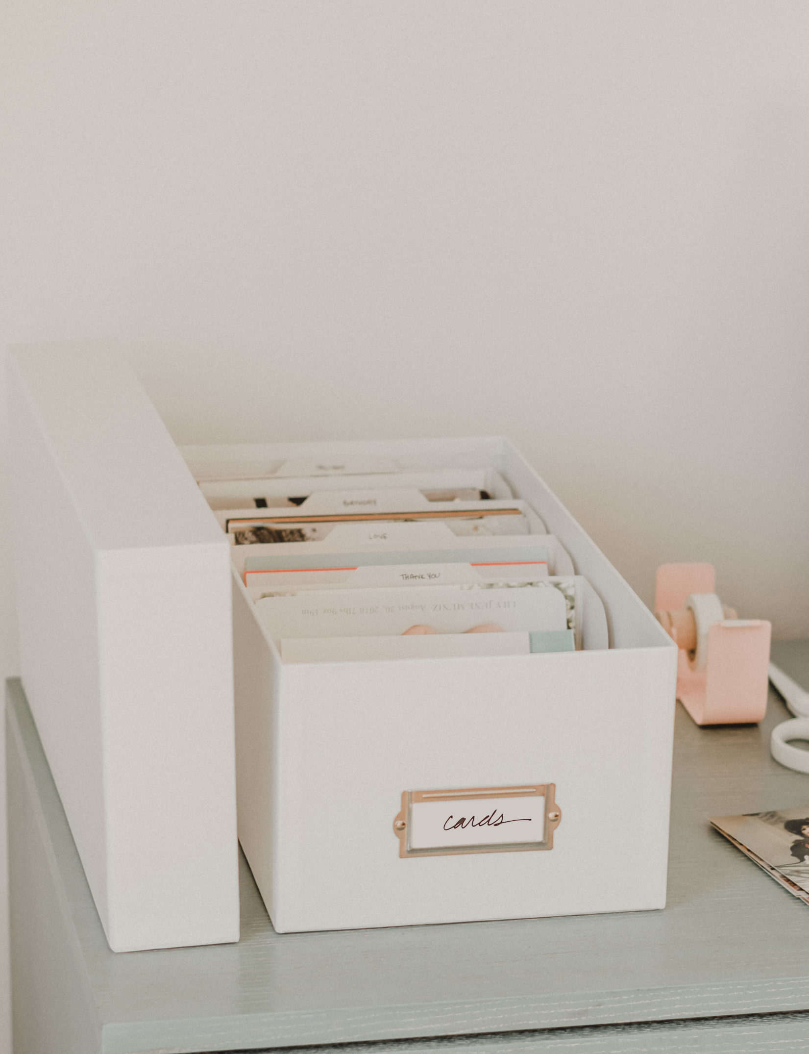Tips on How to Organize & Store Greeting Cards on Lifestyle Blog Simply Spaced