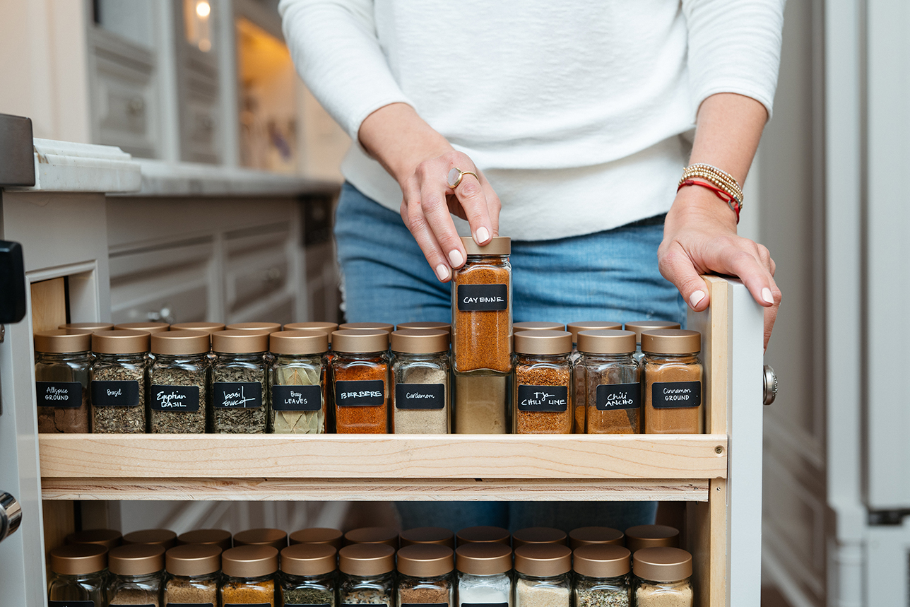 Upgrade your kitchen with a streamlined spice rack
